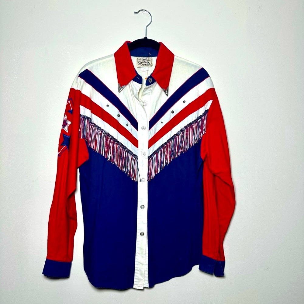 “1849” Vintage Cowboy Western Americana Shirt with Fringe